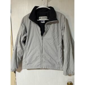 Columbia Jacket Coat Light Gray Front Zip Women’s Sz. M
